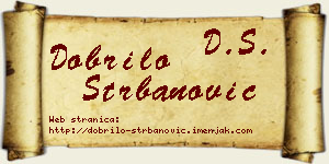 Dobrilo Štrbanović vizit kartica